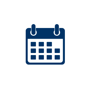 Icon showing a blank calendar